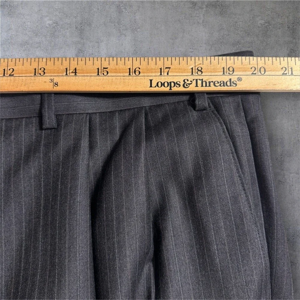RALPH LAUREN Classic Mens 2 Piece Suit Blazer Jacket 46R Pant 40Wx29L Gray Wool